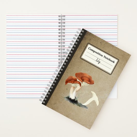 Rufous Milkcap Mushroom Personalisiert Notizblock (Innen)