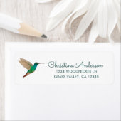 Rufous-Schwänze Hummingbird-Rücksendeadresse-Label (Insitu)