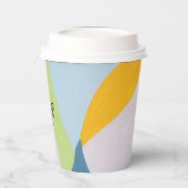 Ruft abstrakten, benutzerdefinierten Farbblock-Tex Pappbecher (Links)