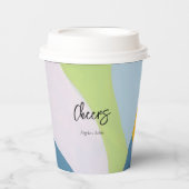 Ruft abstrakten, benutzerdefinierten Farbblock-Tex Pappbecher (Vorderseite)