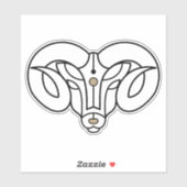 Ruft das schwarze Sternzeichen Feuer auf Aufkleber (Blatt)