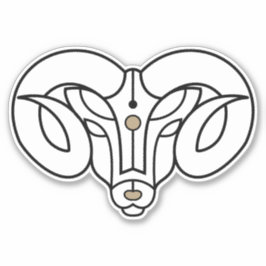 Ruft das schwarze Sternzeichen Feuer auf Aufkleber