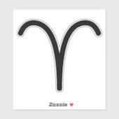 Ruft das schwarze Sternzeichen-Feuerzeichen auf. Aufkleber (Blatt)