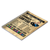 "Ruft die Comic-Anwälte" Notizbuch Notizblock (Linke Seite)