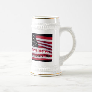 Ruft für Branchen-spezifische USA-Flagge Bierglas