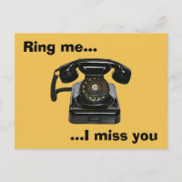 Ruft mich an... Ich vermisse euch Vintages Telefon