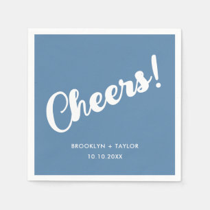 Ruft Unique Celebration Simple Text Blue White Serviette