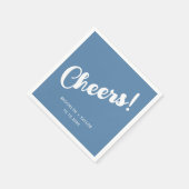 Ruft Unique Celebration Simple Text Blue White Serviette (Ecke)