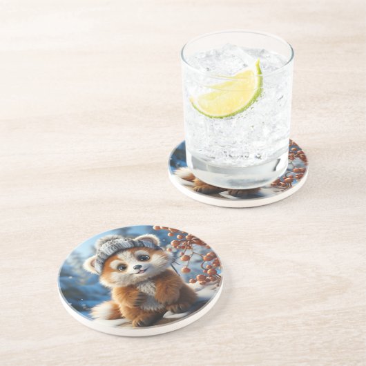 Rufus - Ein bezaubernder roter Panda Getränkeuntersetzer (Seite)