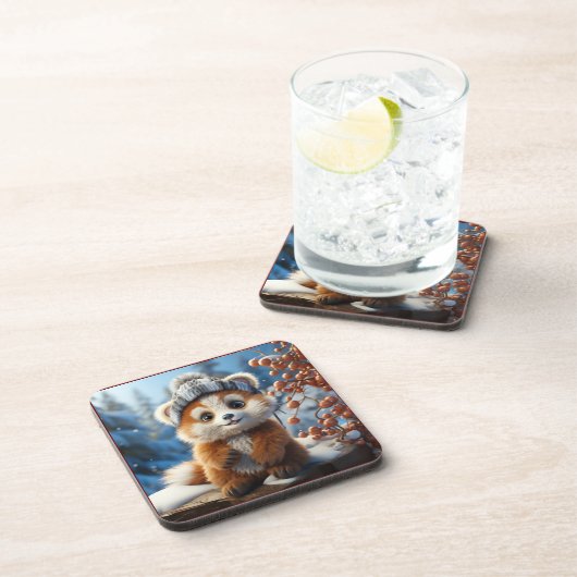 Rufus - Ein bezaubernder roter Panda Getränkeuntersetzer (Rechte Seite)