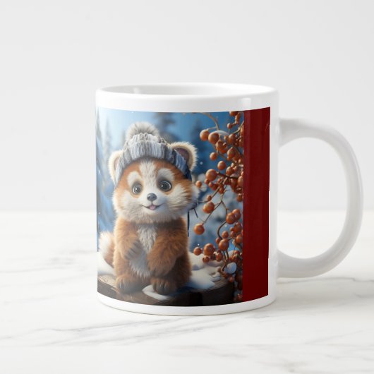 Rufus - Ein bezaubernder roter Panda Jumbo-Tasse (Rechts)