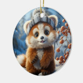 Rufus - Ein bezaubernder roter Panda Keramik Ornament (Links)