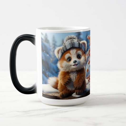 Rufus - Ein bezaubernder roter Panda Verwandlungstasse (Links)