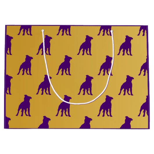 "Rufus" Que-Hund-Geschenktasche - Omega Psi Phi Große Geschenktüte (Vorderseite)