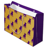 "Rufus" Que-Hund-Geschenktasche - Omega Psi Phi Große Geschenktüte (Vorderseite Schrägansicht)