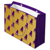 "Rufus" Que-Hund-Geschenktasche - Omega Psi Phi Große Geschenktüte (Rückseite Schrägansicht)