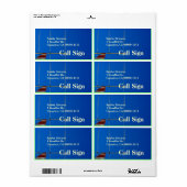 Rufzeichen der Amateurfunkantenne (Vorne)