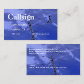 Rufzeichen für Beam und Tower Amateur Visitenkarte (Vorne/Hinten)