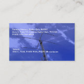 Rufzeichen für Beam und Tower Amateur Visitenkarte (Rückseite)