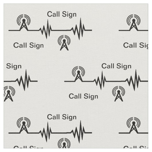 Rufzeichen für Funkfrequenzen/Transmitter - Kleine Stoff (Nahaufnahme)