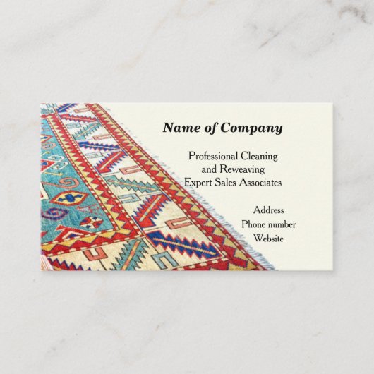 "Rug and Flooring" Visitenkarte (Vorderseite)