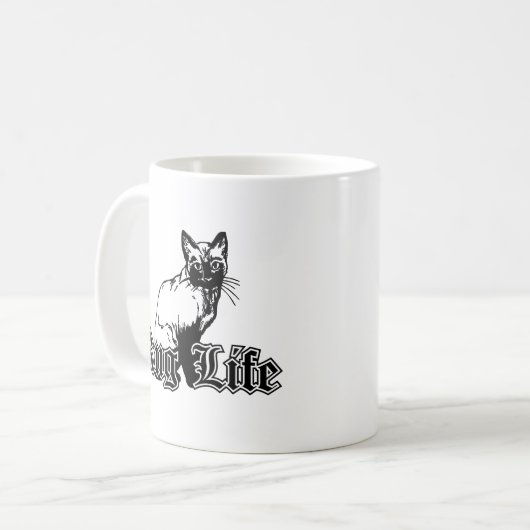 Rug Life - Ein fauler Tag Kaffeetasse (Vorderseite Links)