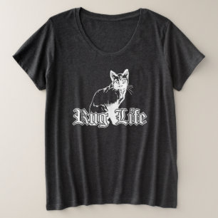 Rug Life - Gangsta Cat Plus Size T - Shirt