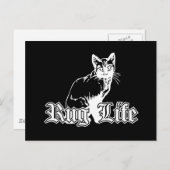 Rug Life - Gangsta Cat Postkarte (Vorne/Hinten)