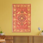 Rug mit Szenen von Kampftieren geschmückt Leinwanddruck (Insitu (Wohnzimmer))