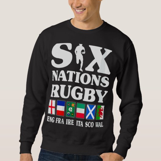 Rugby 6 Nations England Frankreich Irland Italien Sweatshirt (Vorderseite)