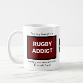 Rugby Addict Fügen Sie das Monogramm Ihres Namens  Kaffeetasse