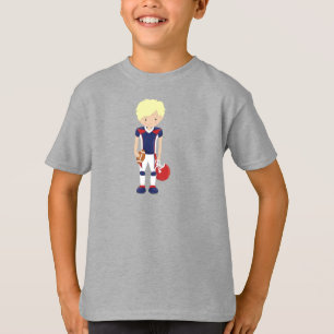 Rugby, American Football, Niedlich Boy, Blond Hair T-Shirt