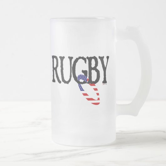 Rugby - Americana Mattglas Bierglas (Rechts)