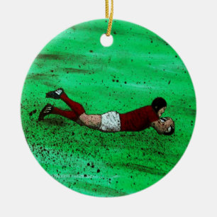 Rugby Art Keramik Ornament