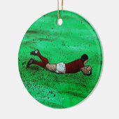 Rugby Art Keramik Ornament (Links)