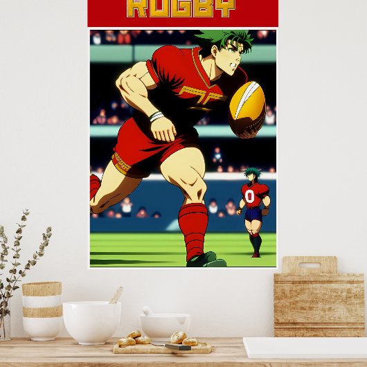 Rugby Art Poster (Küche)