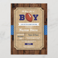 Rugby Baby Shooter American Football Boy Invite