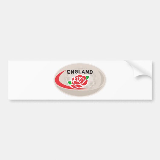 Rugby-Ball-England-Englisch-Rose Autoaufkleber (Vorne)