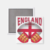 Rugby-Ball-Flagge in England Magnet (Vorderseite/Rückseite)