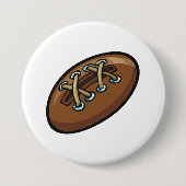 Rugby Ball Fun Sports Graphic Button (Vorderseite)
