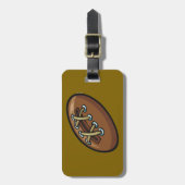 Rugby Ball Fun Sports Graphic Gepäckanhänger (Vorderseite vertikal)