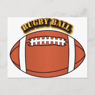 Rugby Ball mit Text Postkarte