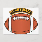 Rugby Ball mit Text Postkarte (Vorderseite)