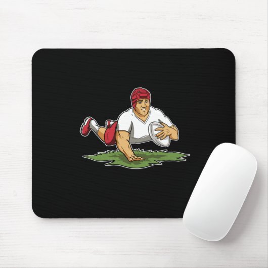 Rugby Ball Player for Fans Rugby Mousepad (Mit Mouse)