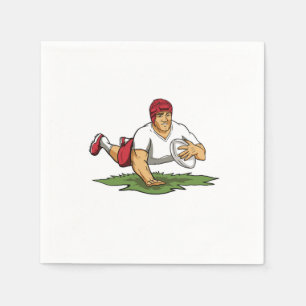 Rugby Ball Player for Fans Rugby Serviette
