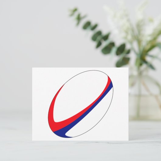 Rugby Ball Postkarte (Stehend Vorderseite)