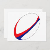 Rugby Ball Postkarte (Vorne/Hinten)