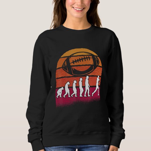 Rugby Ball Sport Player Retro Evolution Rugby Team Sweatshirt (Vorderseite)