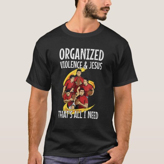 Rugby-Ball-Zitat für einen Rugby-Fan T-Shirt (Vorderseite)