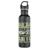 Rugby Balls Edelstahlflasche (Vorderseite)